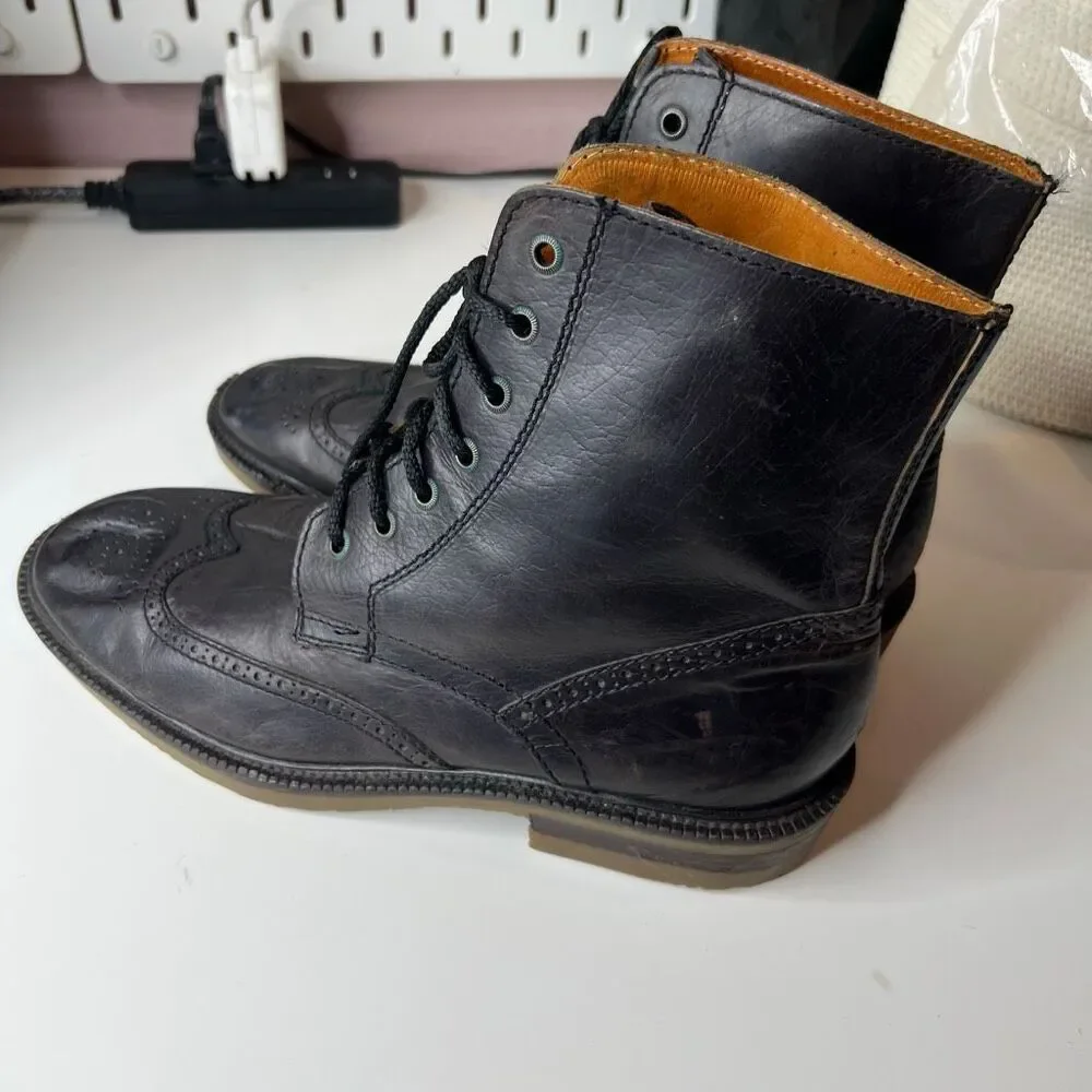 Perry Ellis vintage made in Italy leather chukka boots wingtip 9D